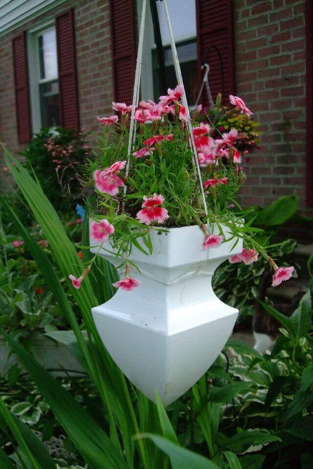 Cleverly Repurposed Architectural Pediment Planter