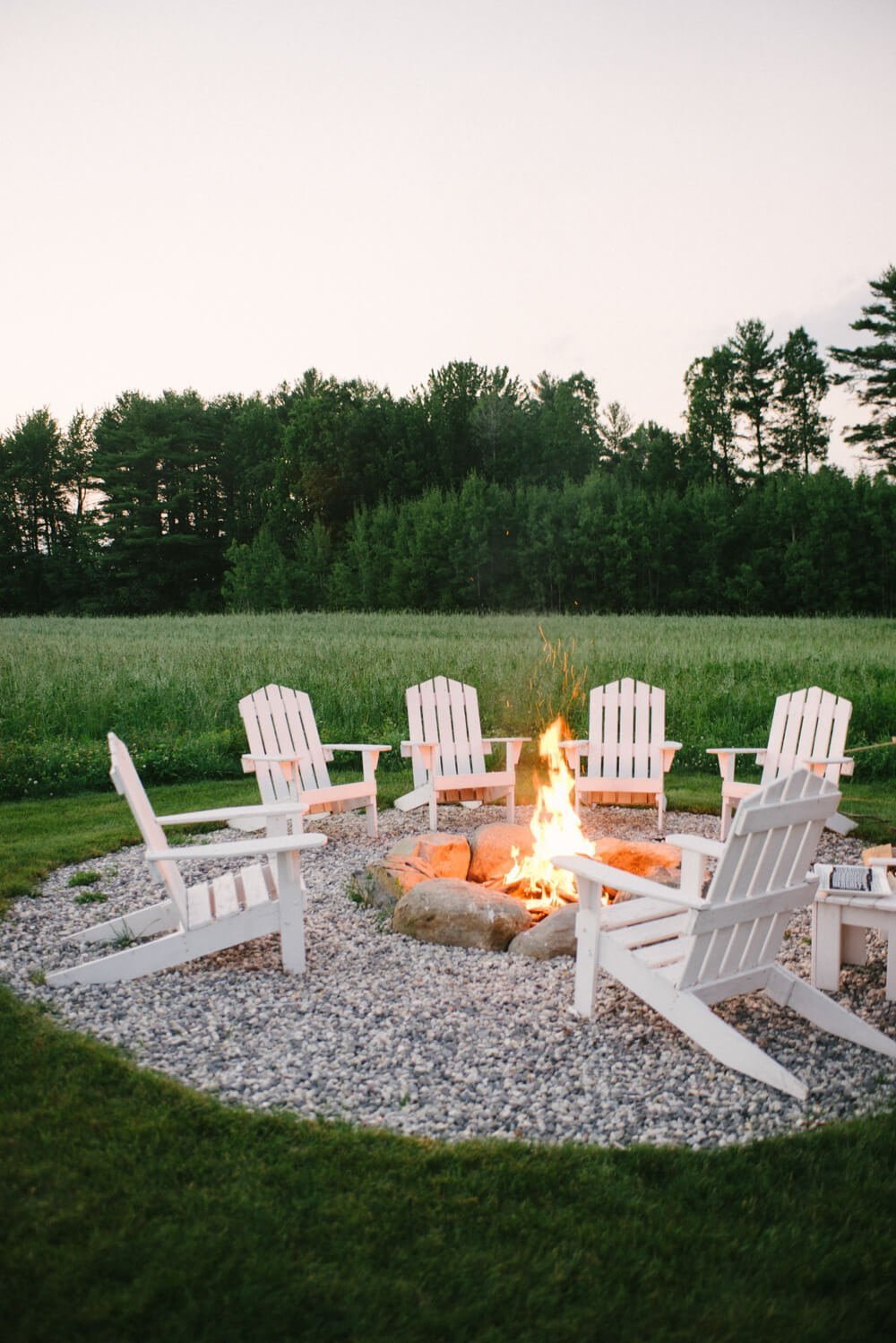 An Enjoyable Sunset by the Fire