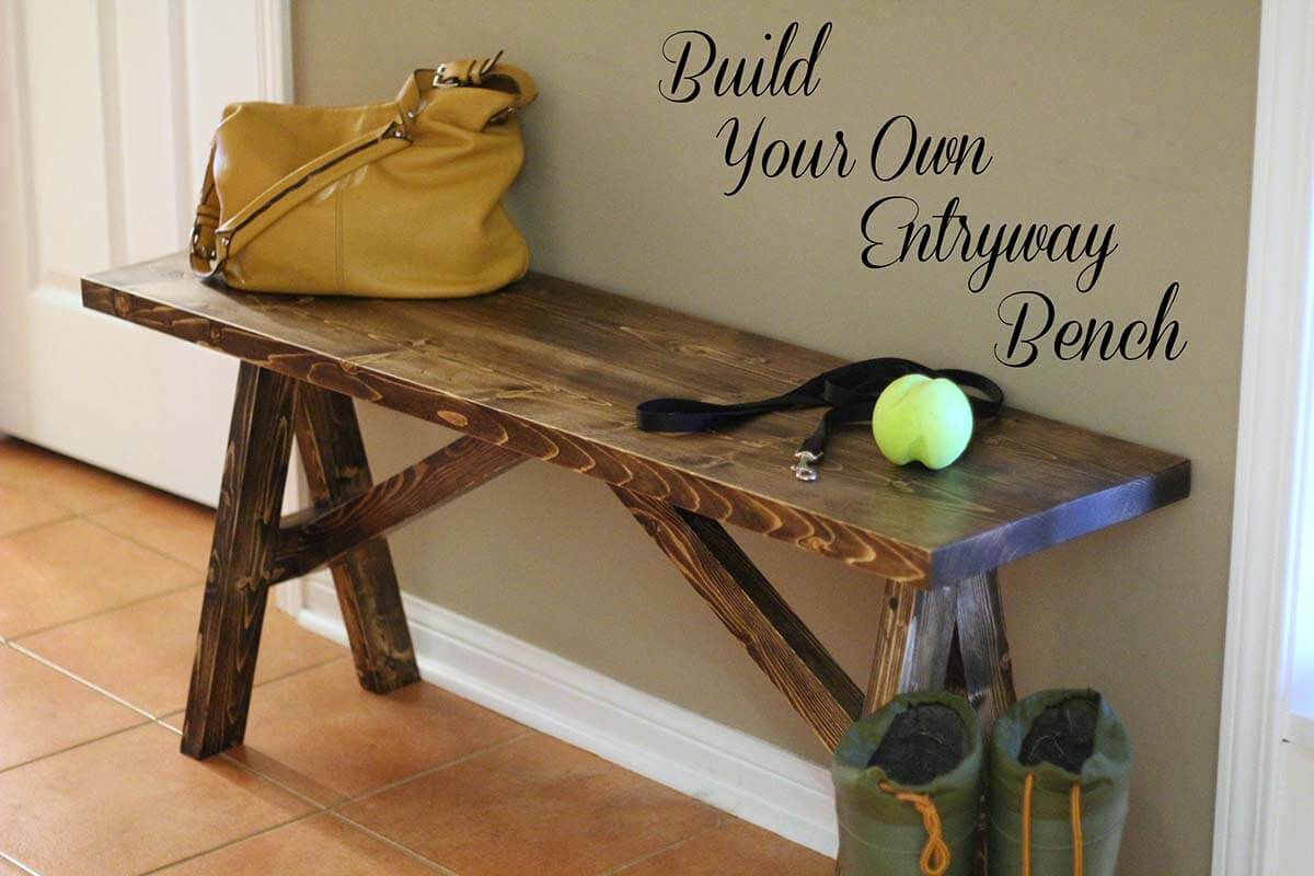 Rustic DIY Wooden Sawhorse Bench