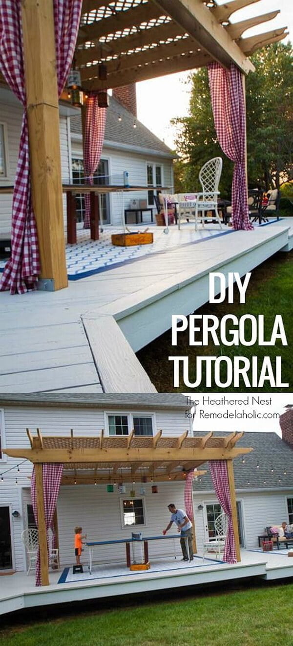 DIY Back Deck Pergola Design