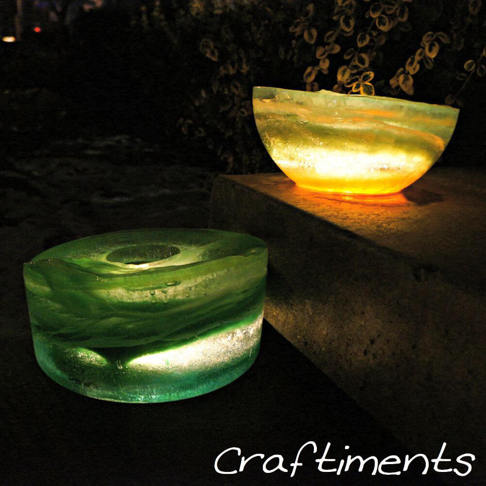 Colored Frozen Ice Lanterns for Winter