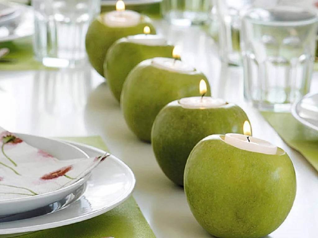 Simple and Elegant Apple Tea Candle Holders