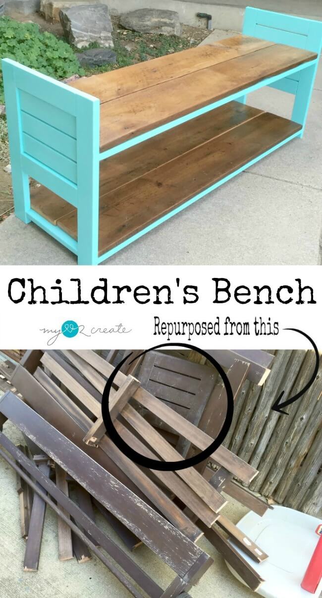 Scrap Wood Children's Bench Project