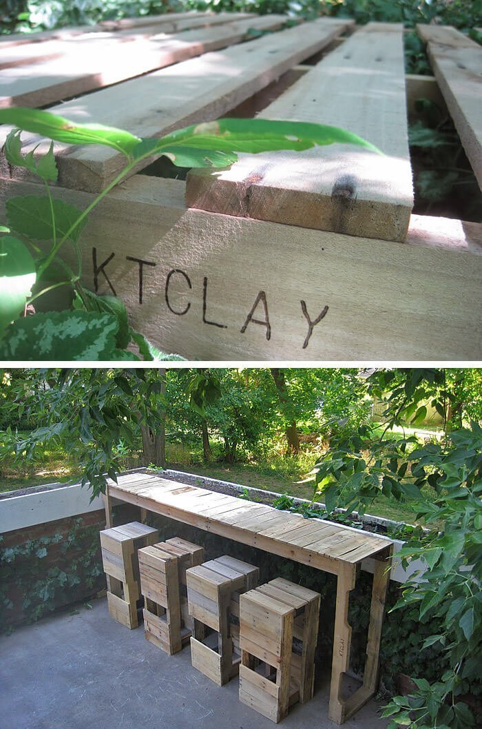 A Bar of Pallets for Your Garden