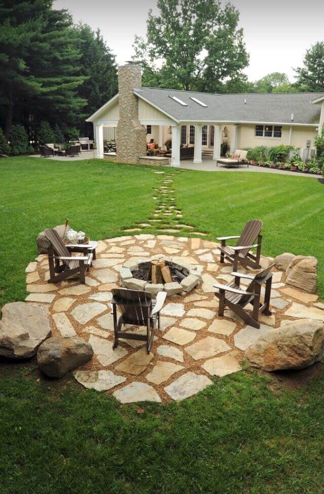 Stone Footpath Leading to a Gorgeous Pit