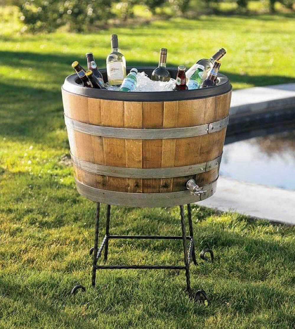 Summertime Wine Barrel Ice Box