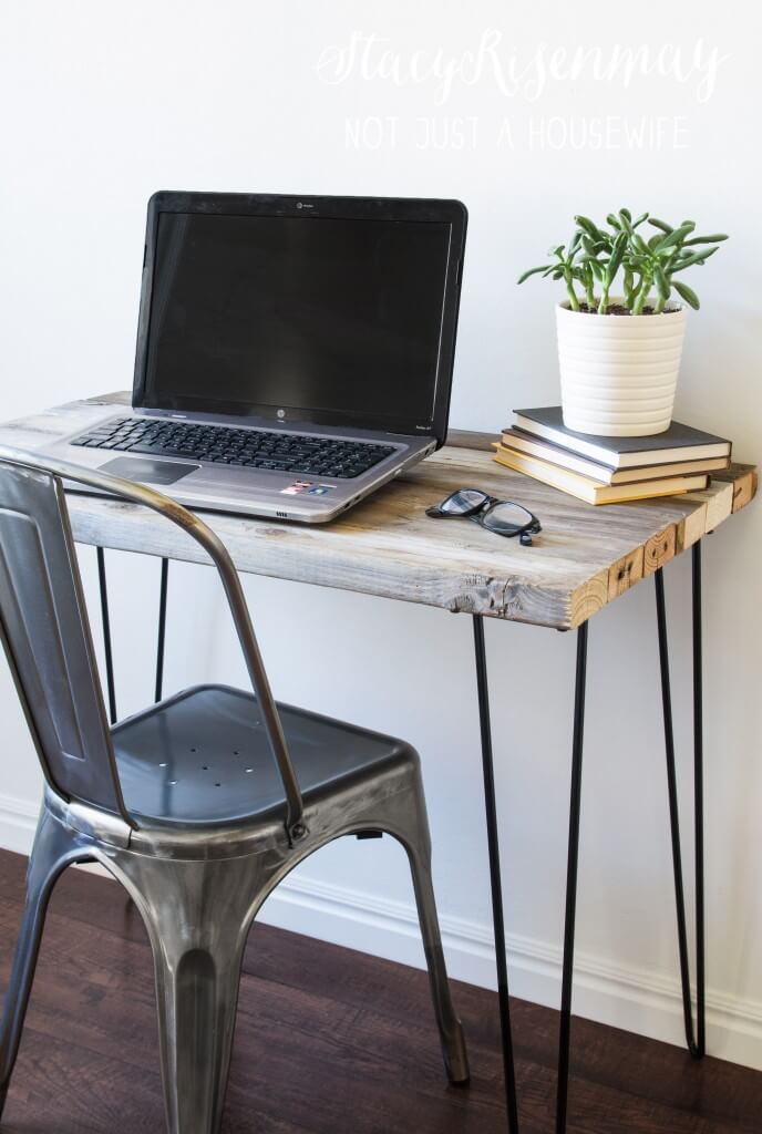 Simple Space Saver Wooden Desk