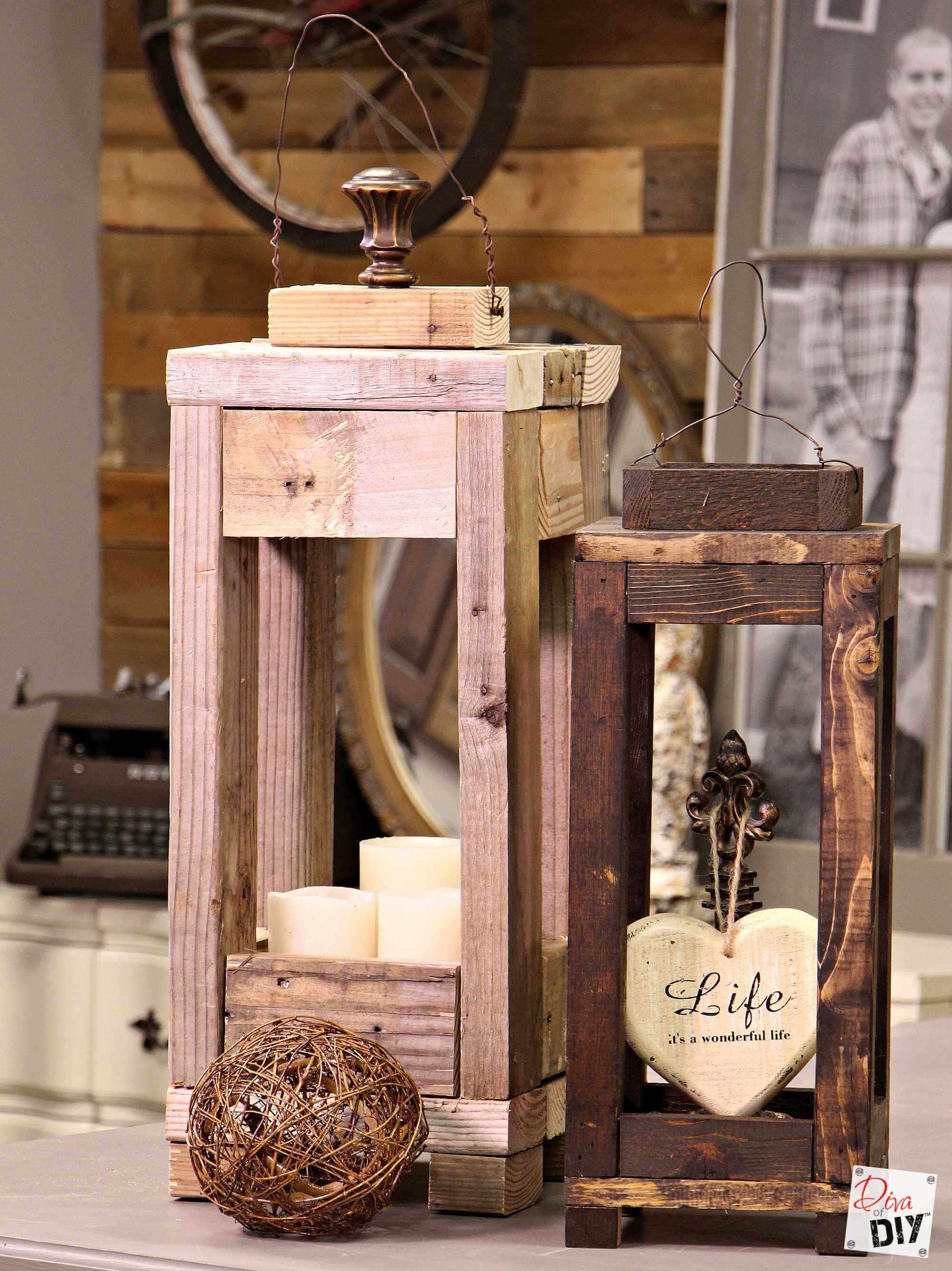 Recycled Scrap Wood Candle Display