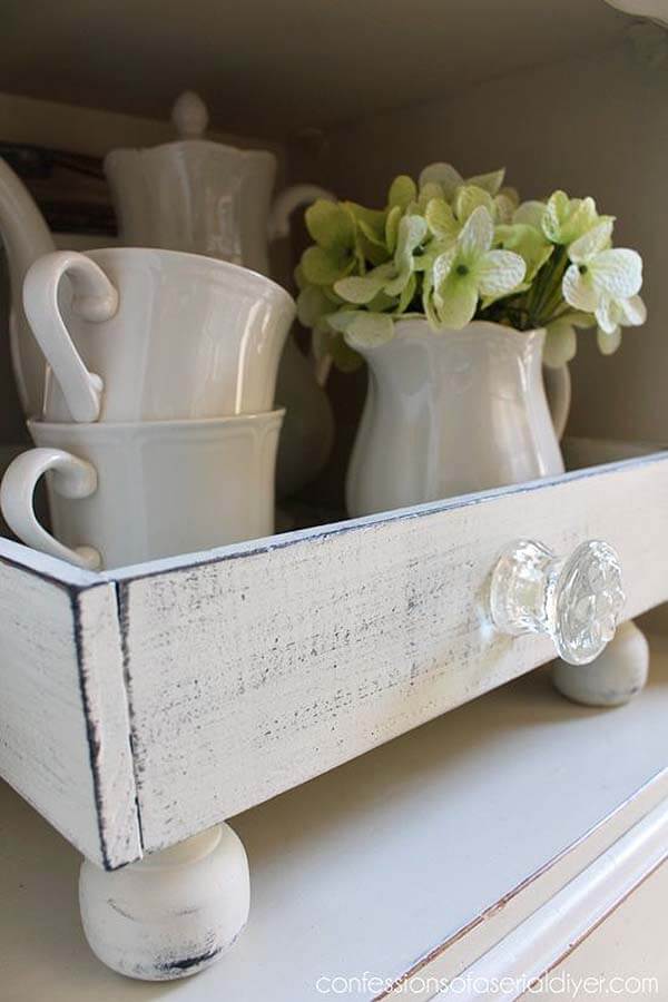 Freestanding Kitchen Drawer Dish Holder