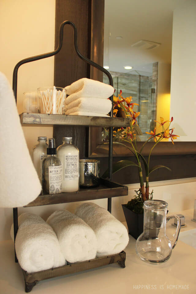 Room Service Style Tiered Bathroom Stand