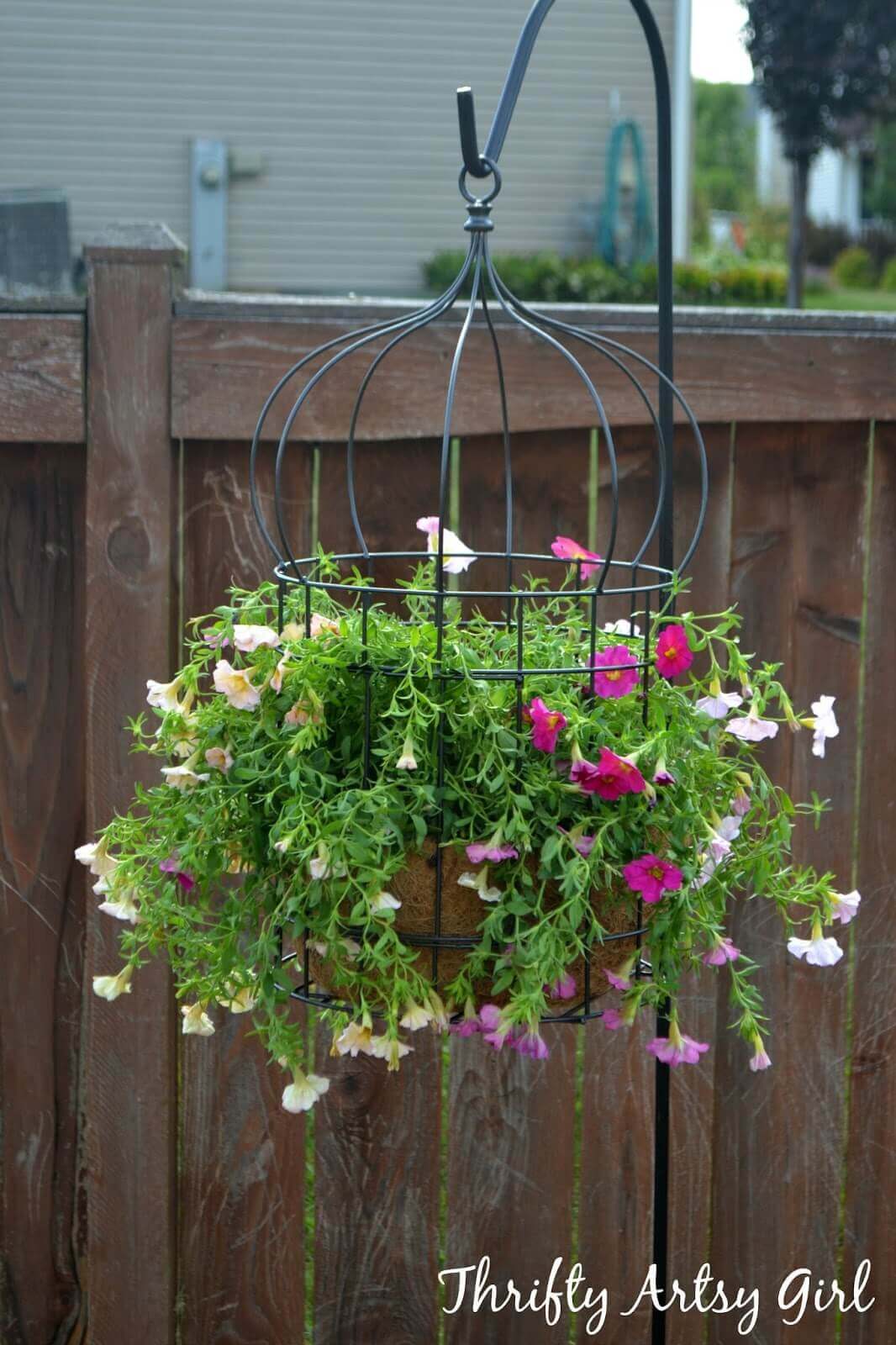 Hanging Wire Flower Pot Cage