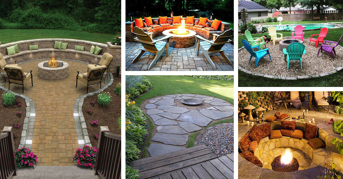 Featured image for “28 Round Firepit Area Ideas to enjoy Summer Nights Outside”