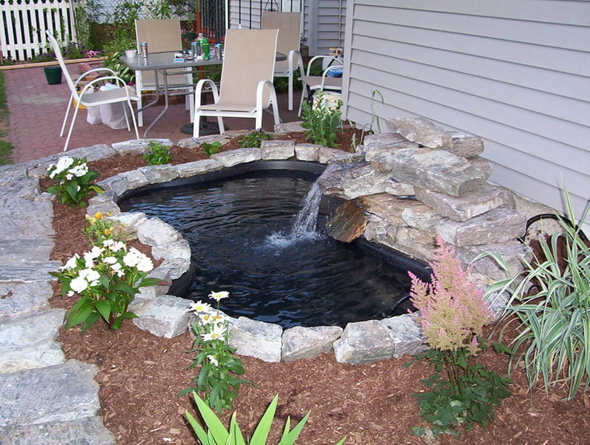 Simple Pre-Formed Pond with Waterfall