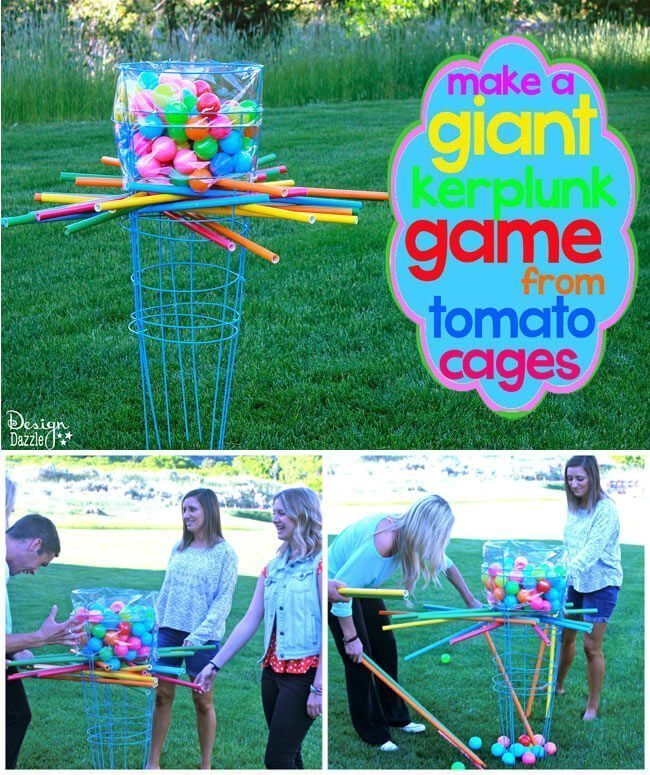 Home Made Tomato Cage Kerplunk