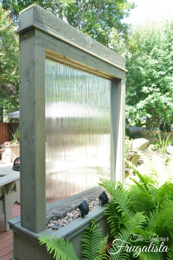 Rustic Window Pane Falling Water Feature