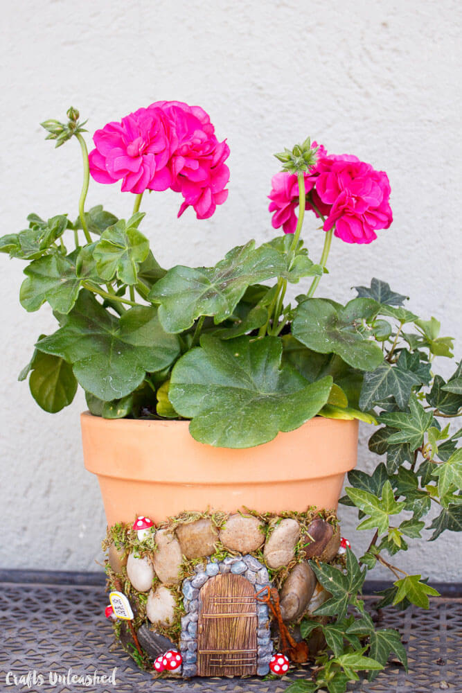 DIY Fairy Door Planter Project