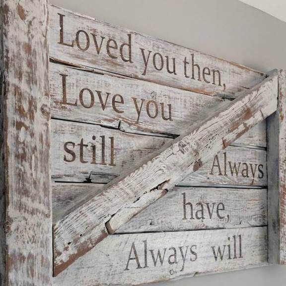 Repurposed Barn Wood Love Sign