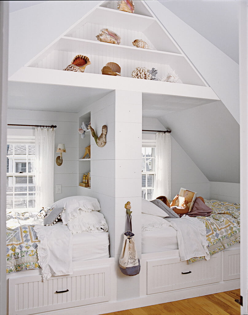 Two Bed Loft with Seashell Accents