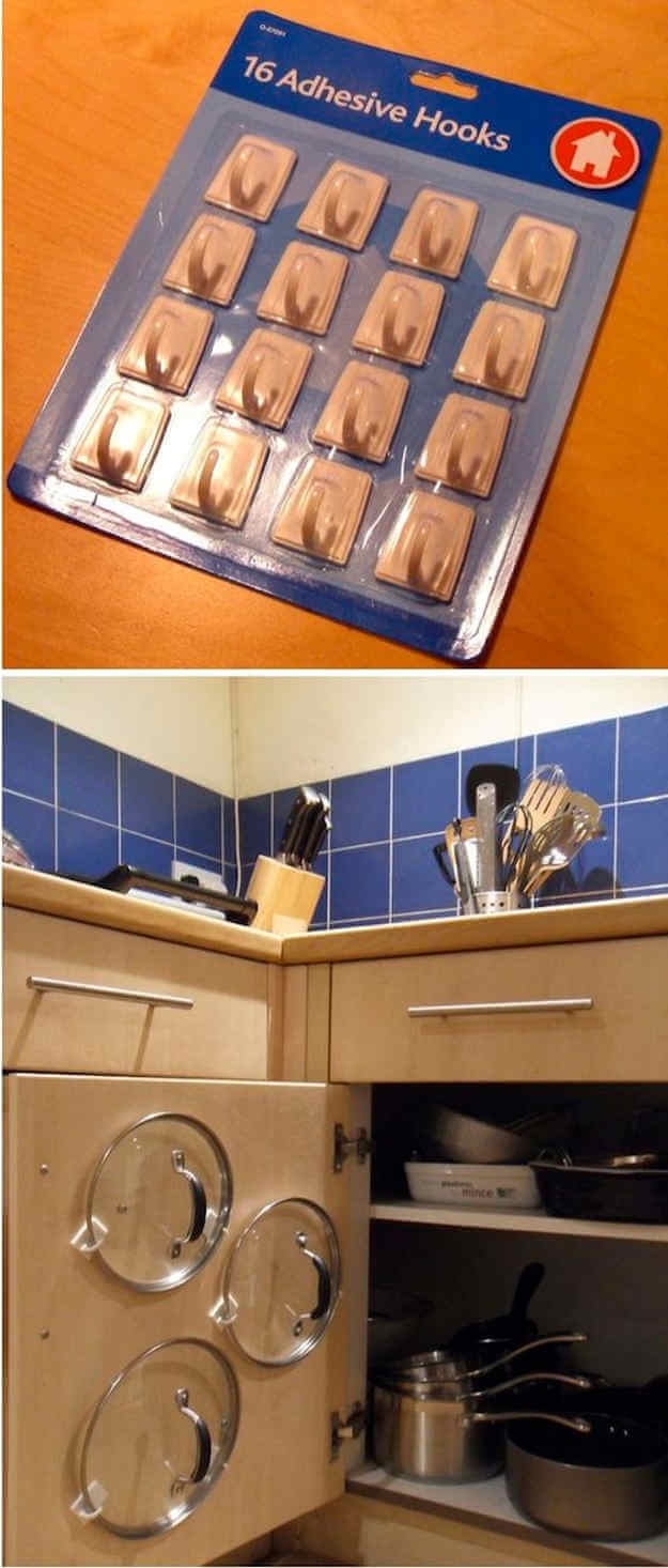 Lid Storage on Your Cabinet Doors