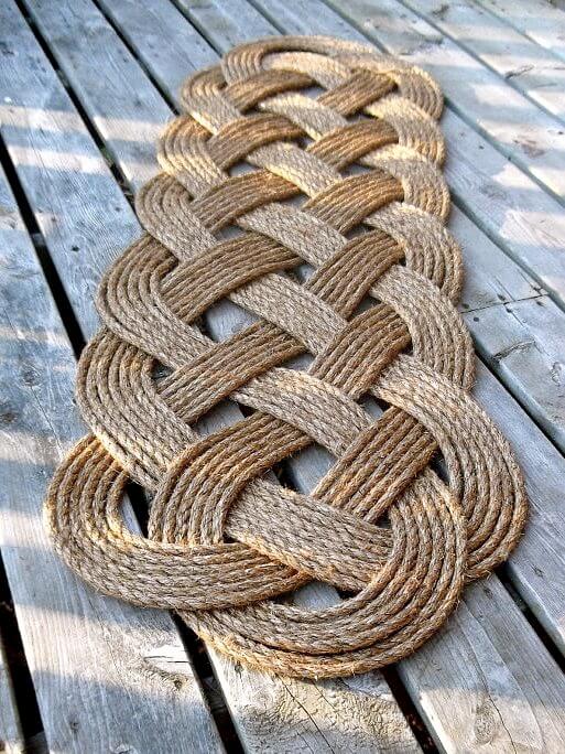 An Infinity Welcome Mat Made from Rope