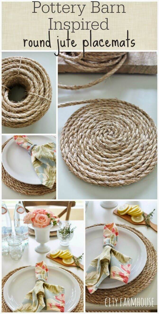 Spiral Rope Placemats for the Kitchen Table