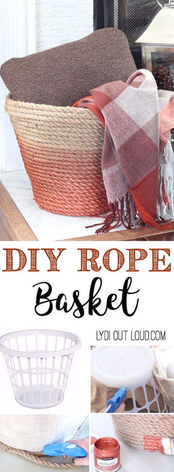 Rope Basket with a Splash of Color