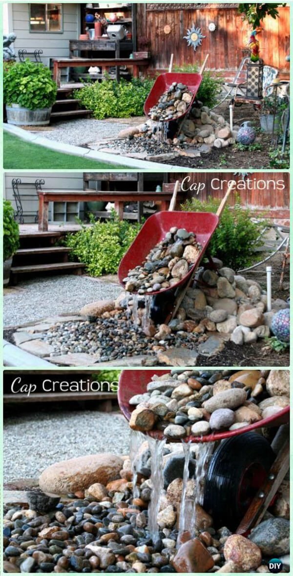 Fun and Fancy Free Wheelbarrow Waterfall