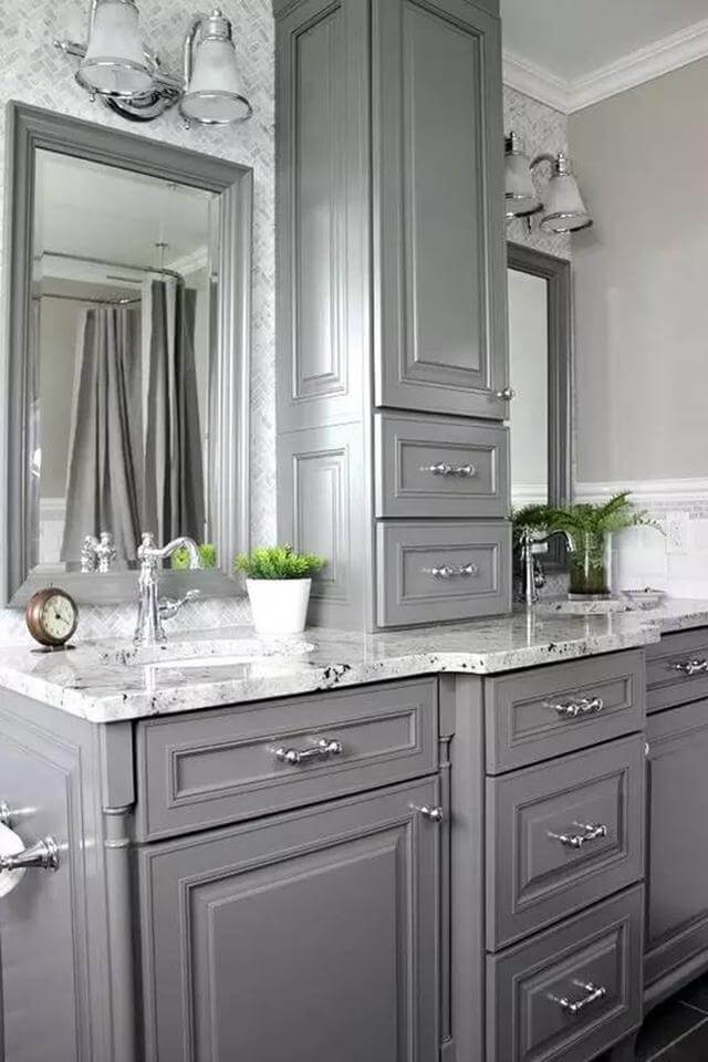 Soothing Gray Bathroom