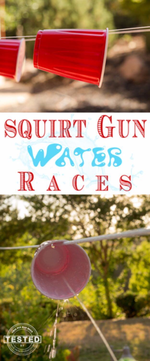 Inexpensive Squirt Gun Race Game