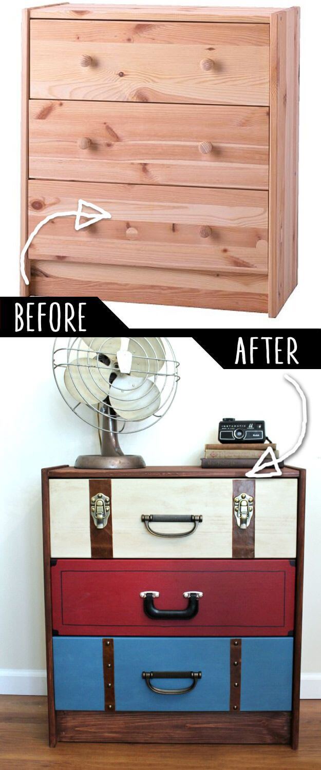 Bon Voyage Repurposed Bedside Table