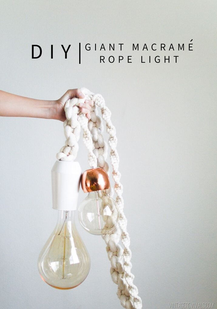 Giant Rope Lighting DIY Project Ideas