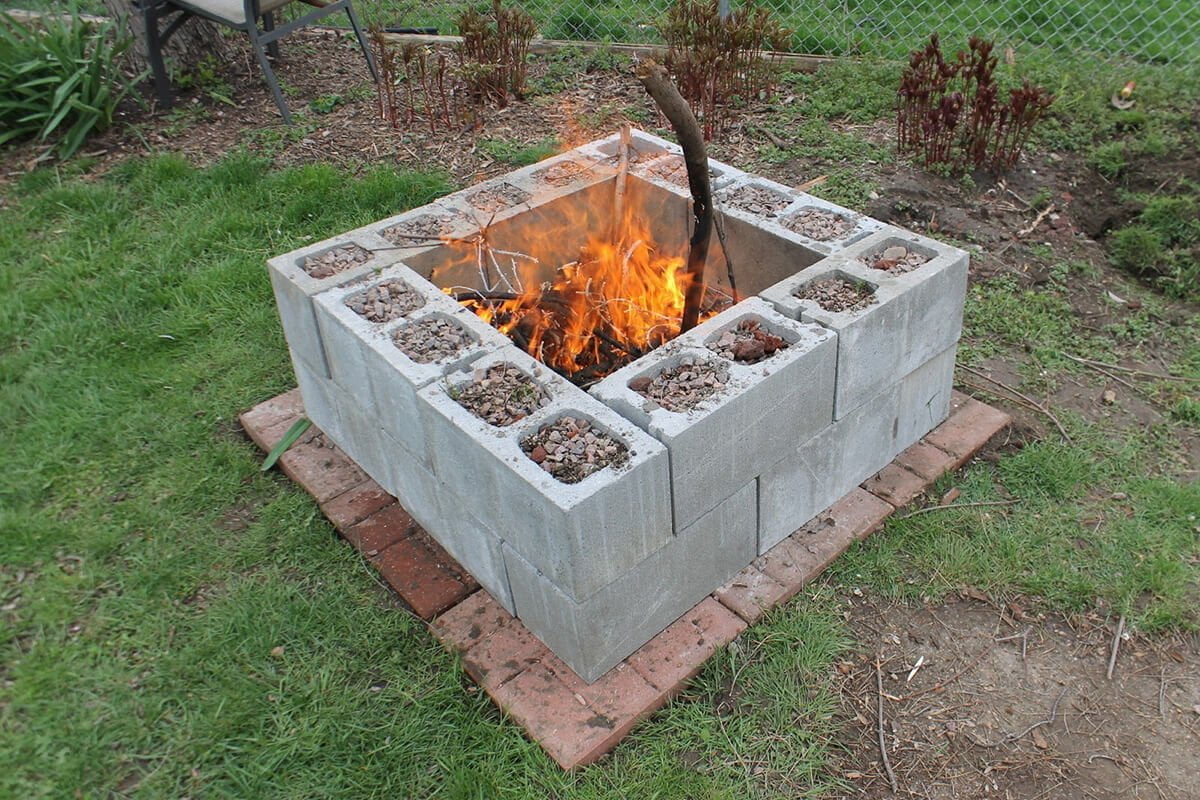 Create Your Own Cinder Block Fire Pit!