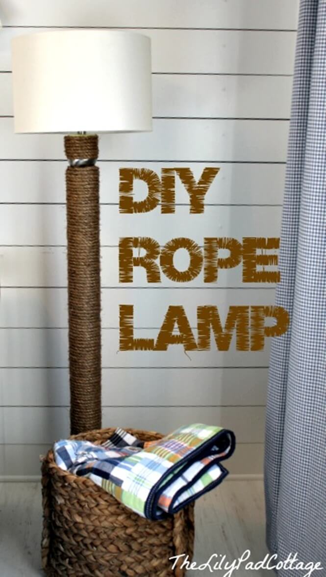 A Stylish Rope Lamp for the Bedroom