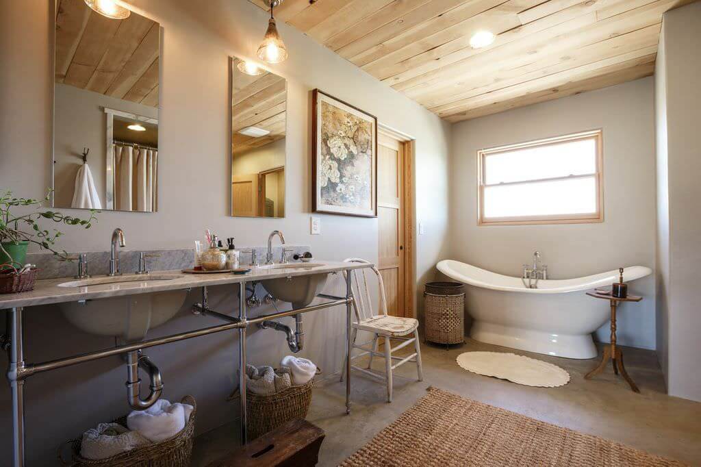 Edgy Farmhouse Bathroom