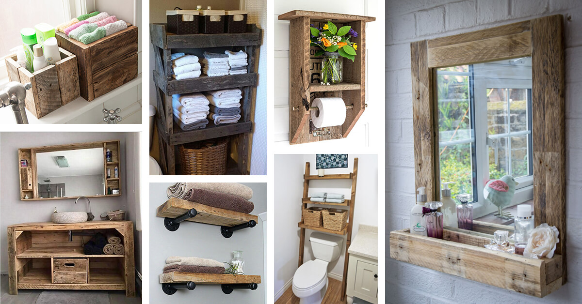 Featured image for “25 Pallet Project Ideas To Add Some Rustic Splendor To Your Bathroom”