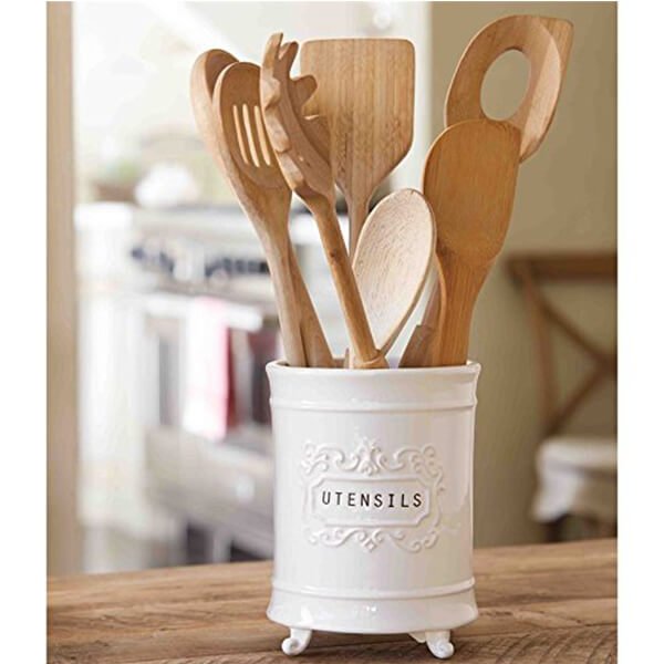 White Utensil Holder