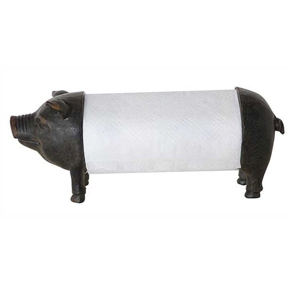 Creative Metal Pig Paper Towel Holder