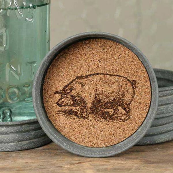 Mason Jar Rooster Lid Coaster