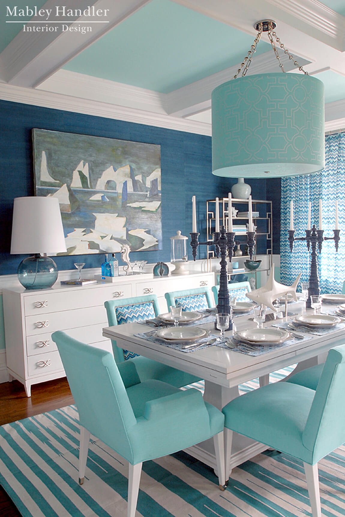 Cool Sea Blues Compliment Your Dining Space