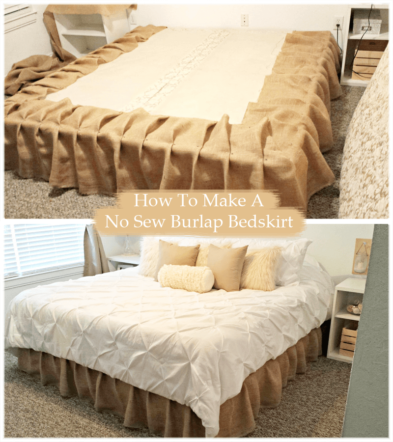 Sweet Dreams Hand-Sewn Burlap Bedskirt