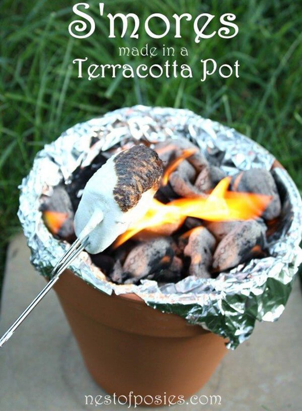 A Small Terracotta Pot Fire Bowl Design