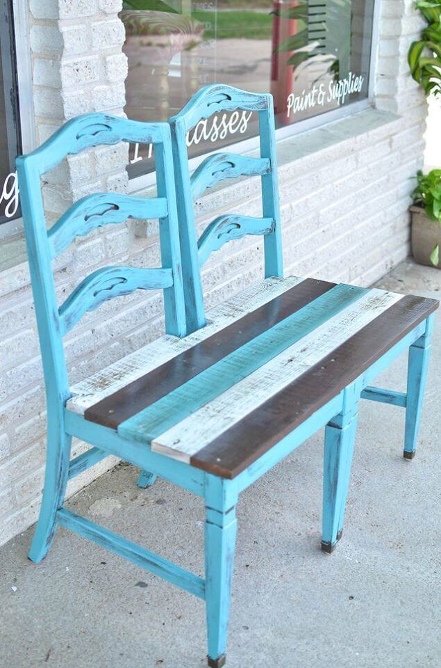 A Double Chair Bench for a Porch