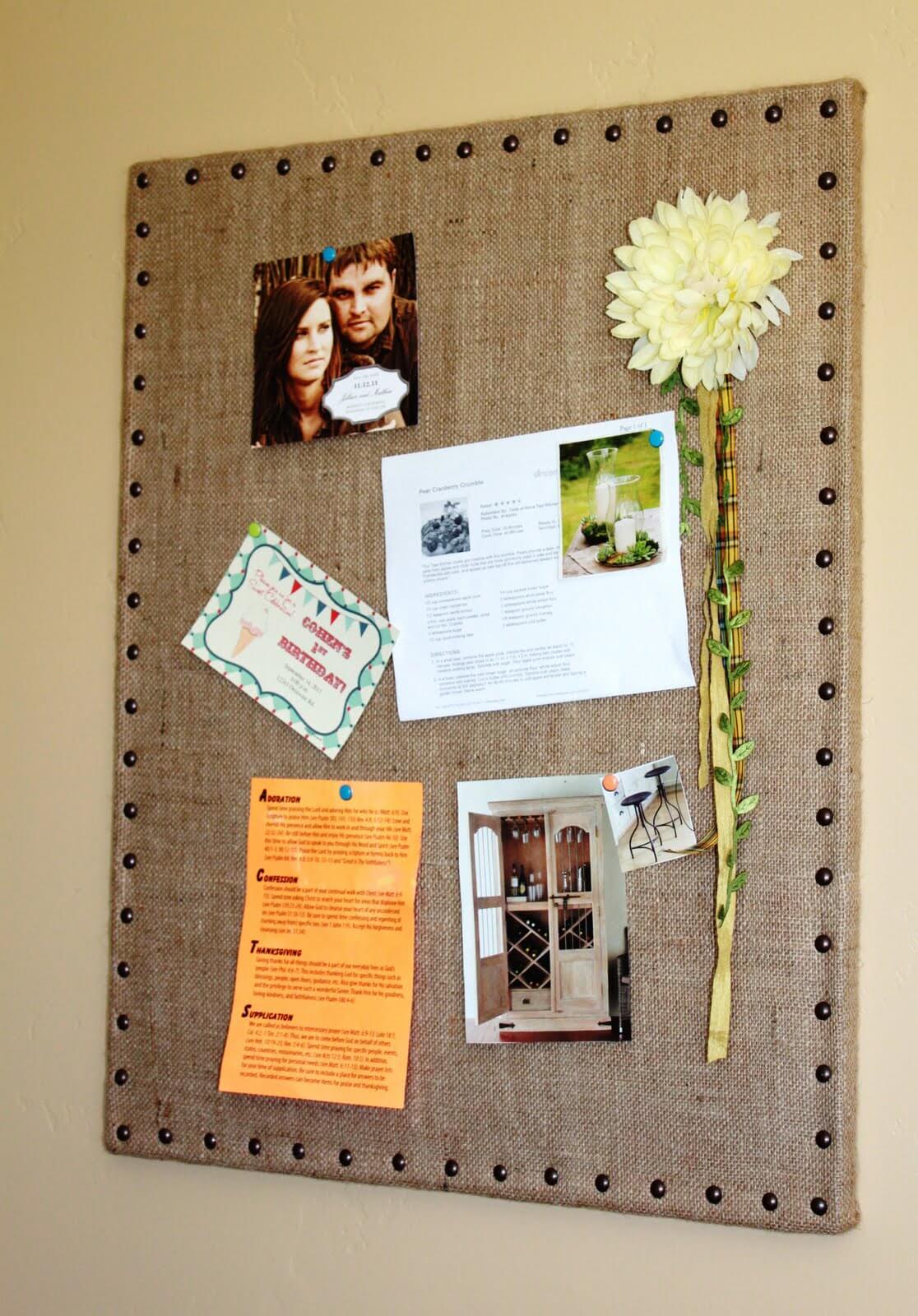 "Don't Forget" DIY Burlap Pin Board