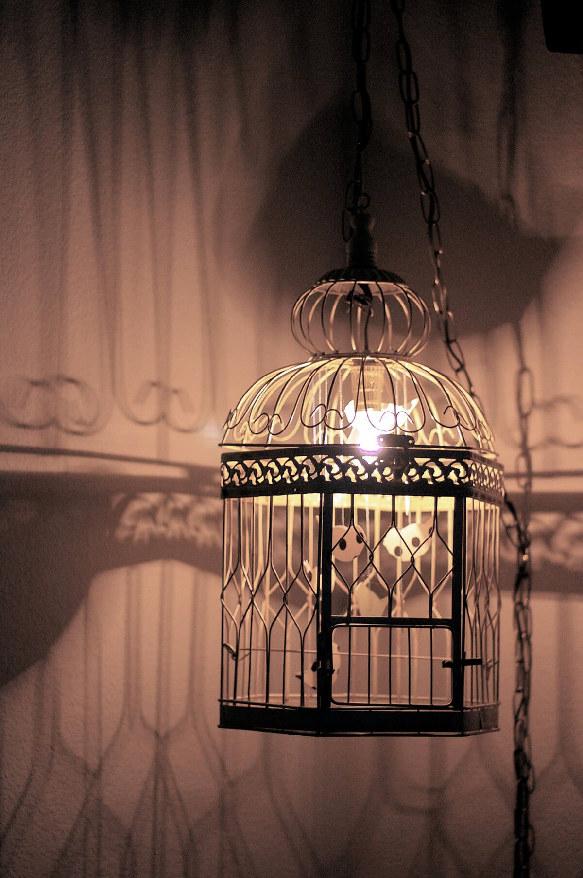 DIY Illuminated Birdcage Lantern