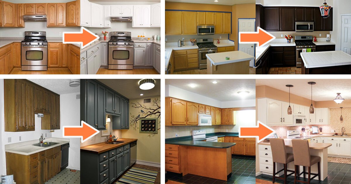 Featured image for “25+ Amazing Before and After: Budget Friendly Kitchen Makeover Ideas”
