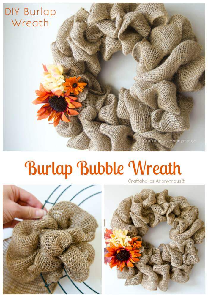 Ruffled Burlap with Pretty Petals