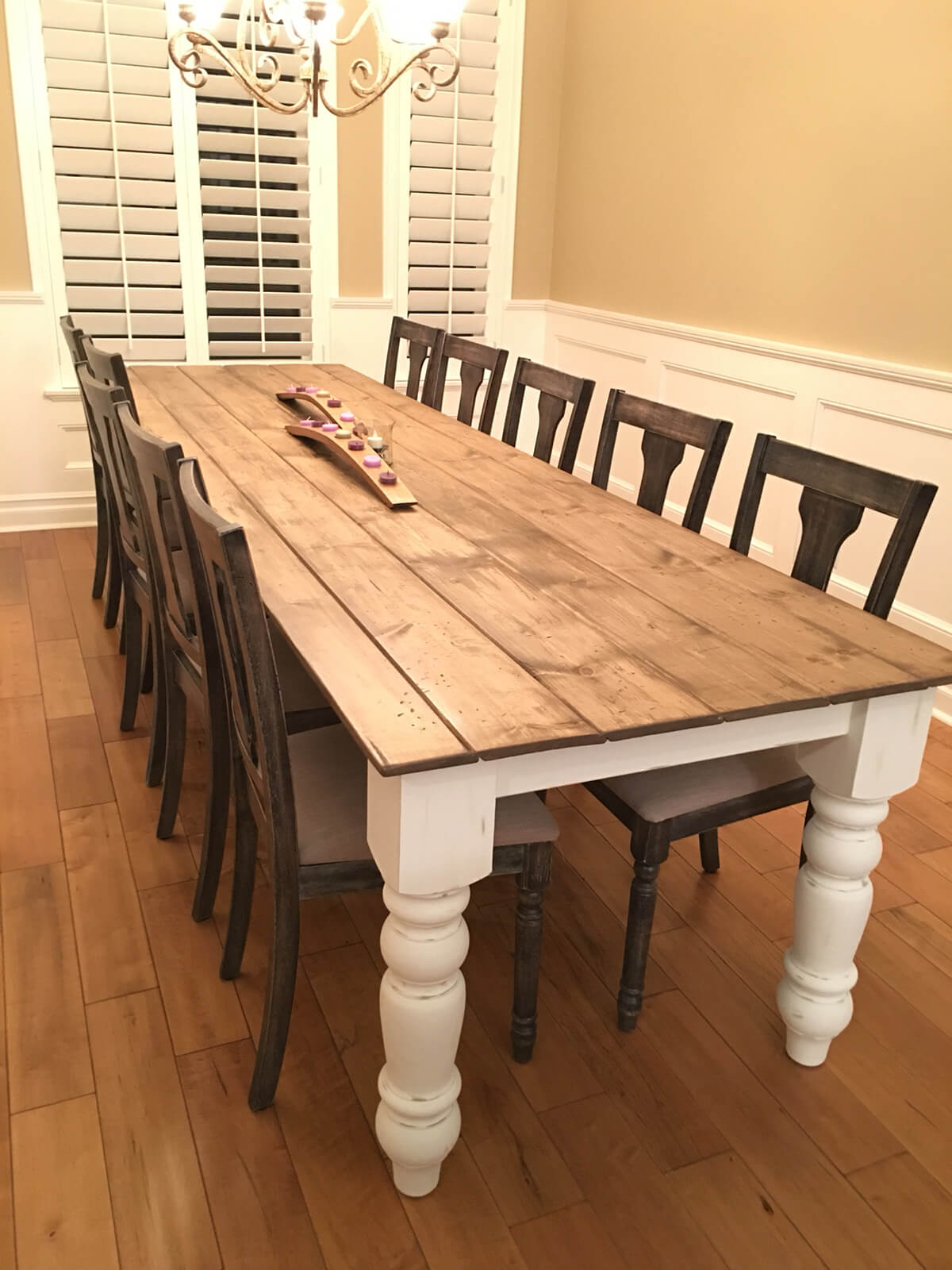 Large Panel Rustic Dining Table