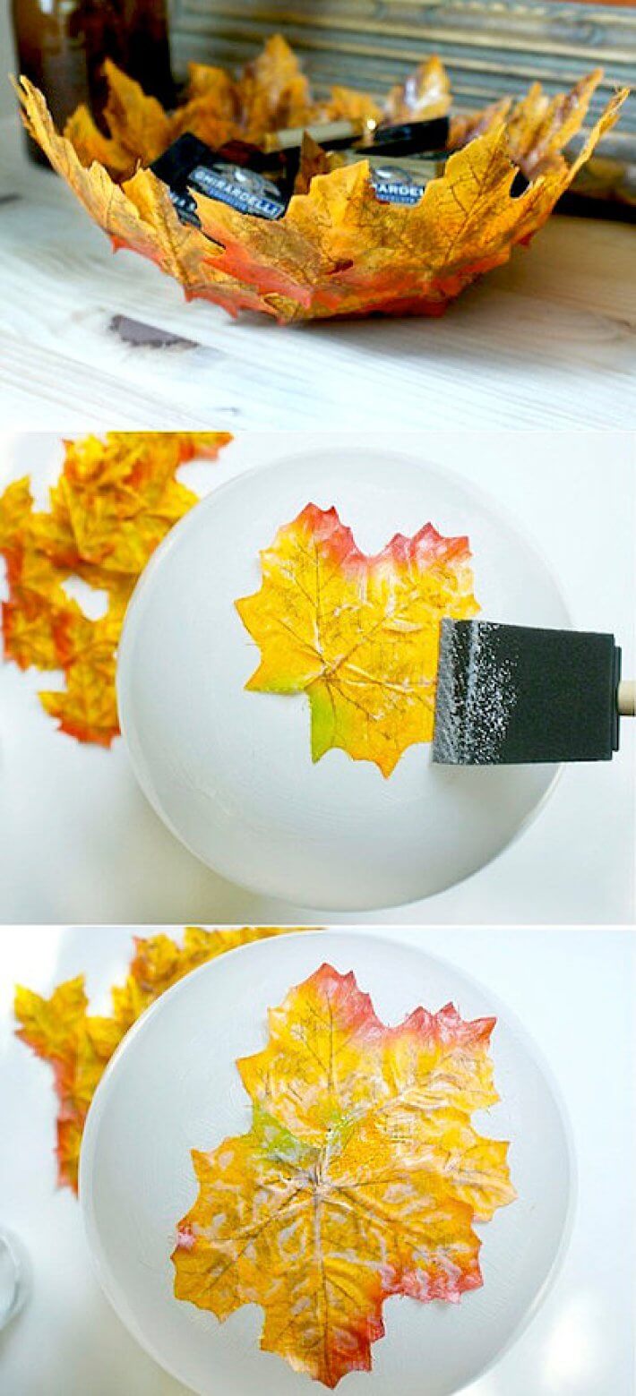 DIY Fall Foliage Party Favor Bowl