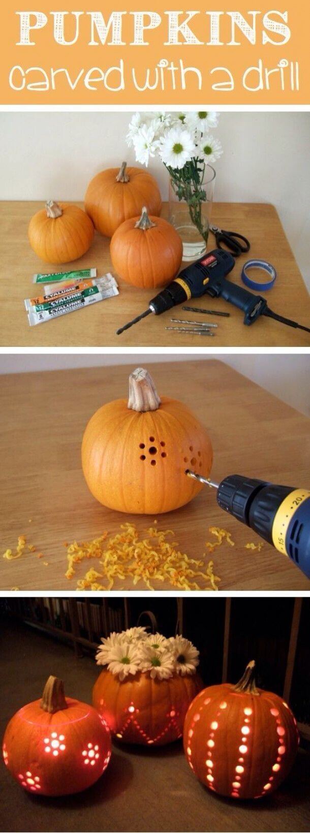 Carve Your Pumpkins With A Drill