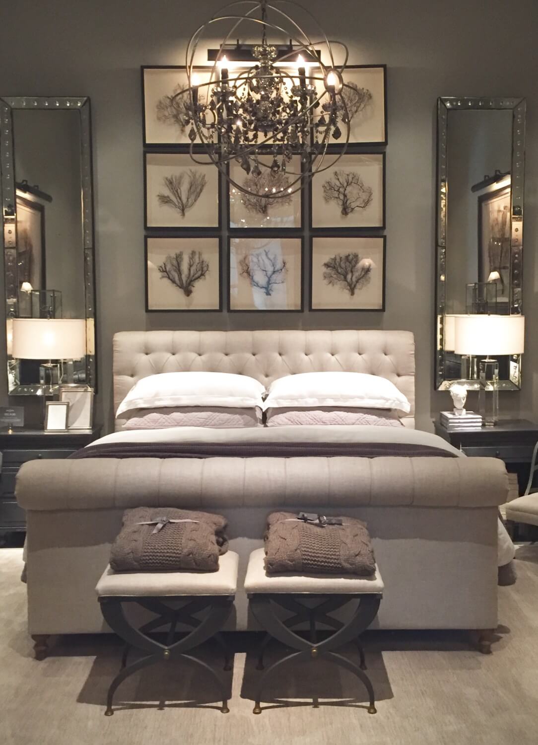 Sleek Silhouettes and Sharp Lines Perfect this Glamorous Grey Haven Bedroom